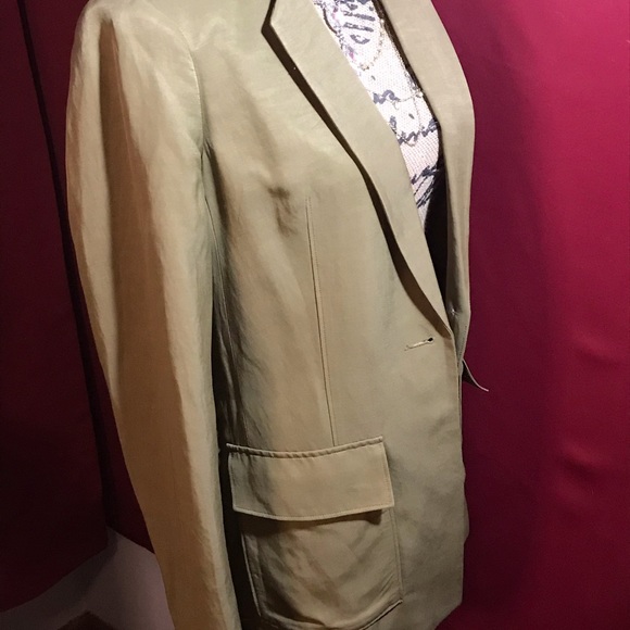 NWOT Express beautiful belted olive colored jacket - Picture 6 of 11